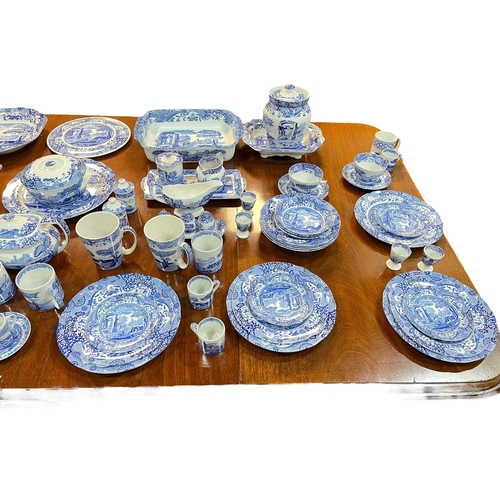 151 - Good collection of Spode Italian blue and white porcelain including teapot, dinner plates, etc, appr... 