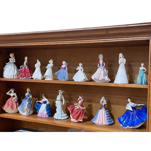 160 - Collection of Royal Doulton, Paragon and Coalport lady figurines.