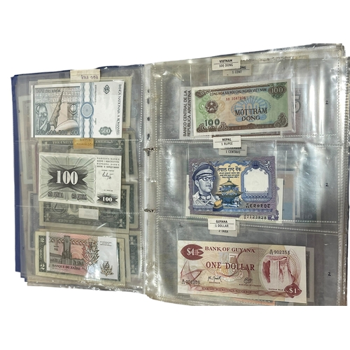 165 - Album of Worldwide banknotes, approximately 300.