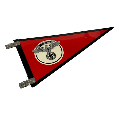 185 - German Third German Reich WWII Era NSKK Car Pennant.