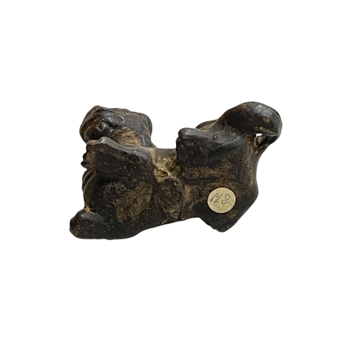 204 - Chinese Ming Dynasty bronze dog paperweight.