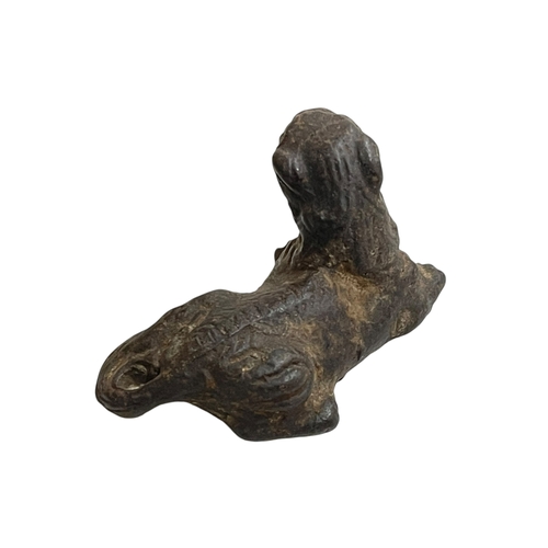 204 - Chinese Ming Dynasty bronze dog paperweight.