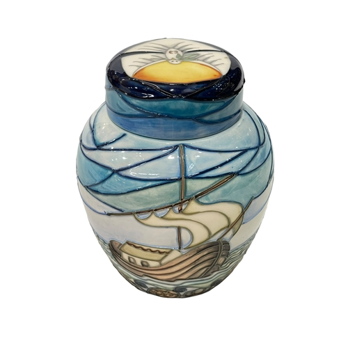 335 - Moorcroft Pottery Winds of Change ginger jar designed by Rachel Bishop, dated 2000, 15.5cm.