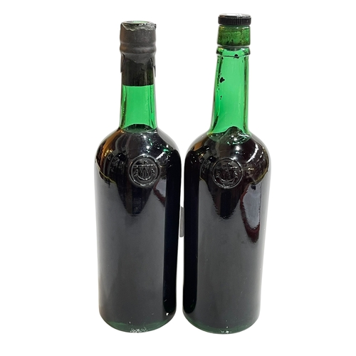 359 - Two bottles of Port with labels marked Croft 1970 and Amalgamation Port 1965.