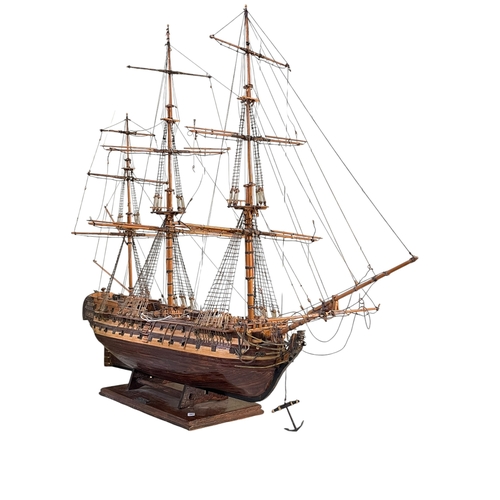 69 - Model galleon ship, marked 'San Juan Nepomuceno'.