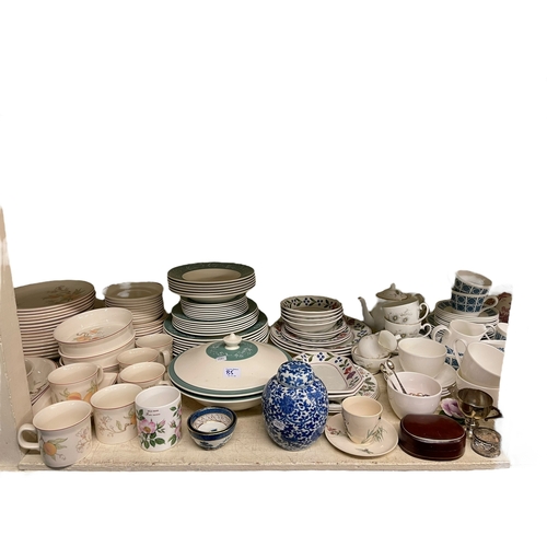 85 - Collection of decorative porcelain, metalwares and glass including Royal Copenhagen, Villeroy & Boch... 