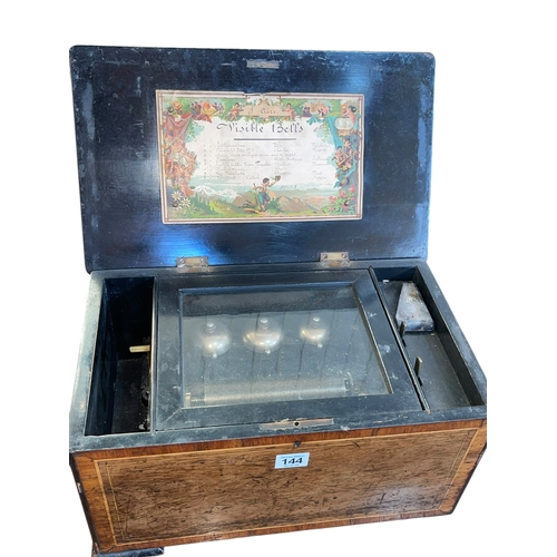 144 - Two Victorian music boxes including inlaid.