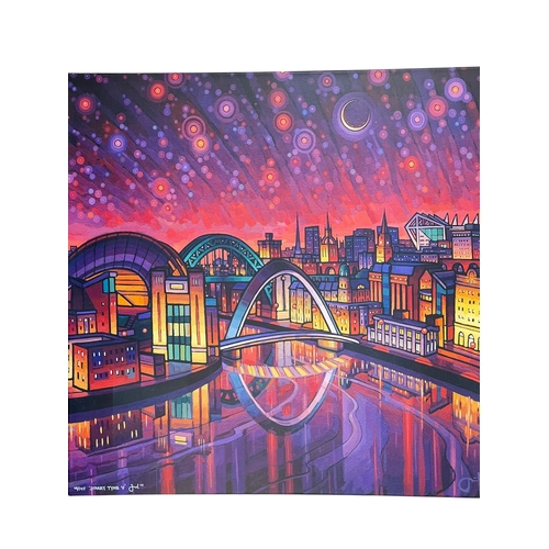 304 - Jim Edwards, Starry Tyne V, limited edition canvas, titled, dated 23 and numbered 42/145 lower left,... 