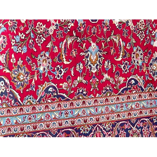 318 - Hand knotted Persian Kashan carpet 3.98 by 3.05.