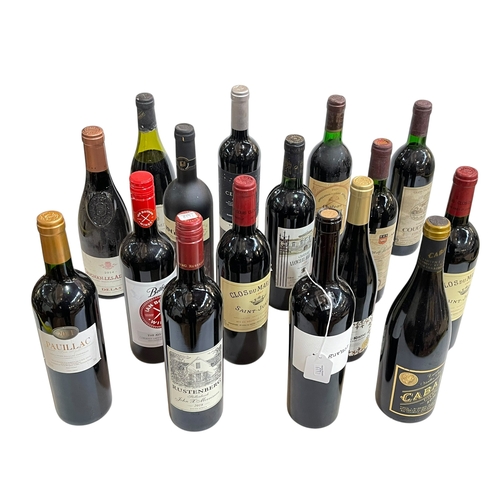 32 - Twenty eight bottles of red wine including Margaux, Rustenberg, Chateau de Parencher, Saint Julien e... 