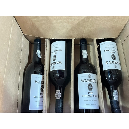 40 - Cased crate with twelve bottles of Warre's 1985 vintage Port.