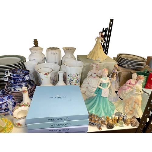 64 - Collection of Royal Doulton Bunnykins, Bramley Hedge, Coalport lady figurines, Wade Whimsies, Nao, A... 