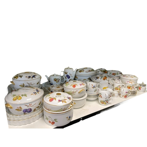 66 - Collection of Royal Worcester Evesham including tureens, approximately 65 pieces.