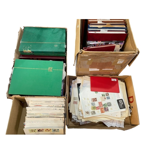 76 - Collection of stamp albums, FDCs, etc.