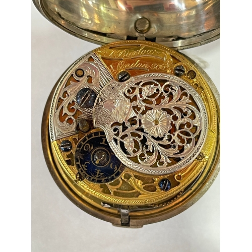 21 - Four boxes with jewellery and watches including late 18th Century silver pair cased pocket watch wit... 