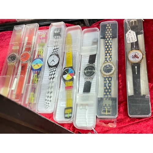 124 - Collection of twenty two vintage Swatch Watches.