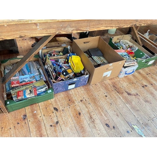 45 - Collection of model kits, toys, tiles, football programmes, children's annuals, etc.