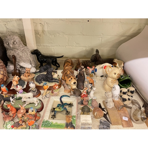 67 - Collection of predominantly owl figurines, etc.