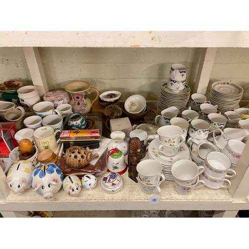 68 - Large collection of part teawares, decorative pottery, etc.