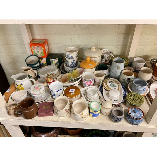 68 - Large collection of part teawares, decorative pottery, etc.