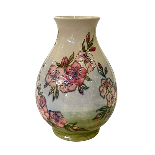 249 - Moorcroft spring blossoms vase, 19cm.