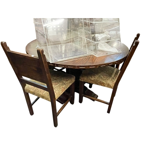 287 - Webber Furniture seven piece dining suite comprising glazed door top dresser, glazed door top double... 