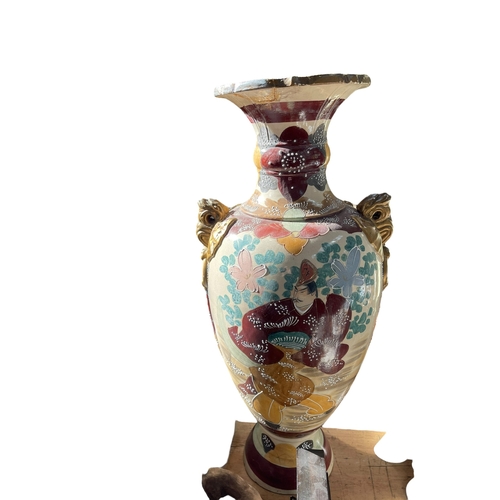 36 - Large Satsuma vase, Royal Worcester and Royal Doulton figures, sculptures, etc.