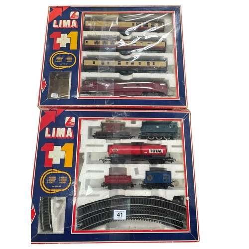 41 - Two Lima part train sets.