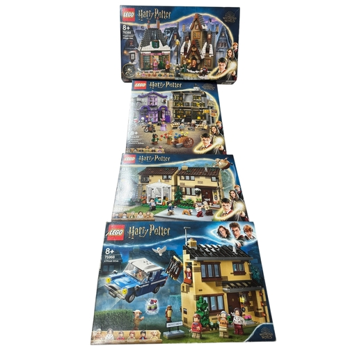 102 - Four boxed Lego Harry Potter construction kits, model numbers 76388, 75968, 76451 and 76439. *Lot so... 