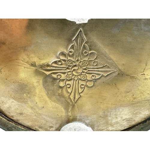 136 - Brass exotic Tibetan Bodhisattva Padmapani Buddha statue, 30cm.