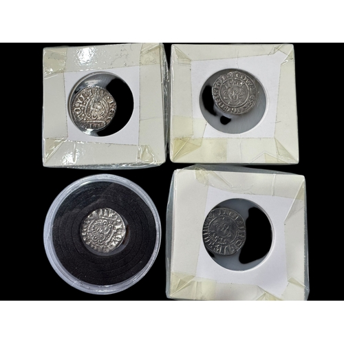 205 - Collection of four silver Medieval coins.