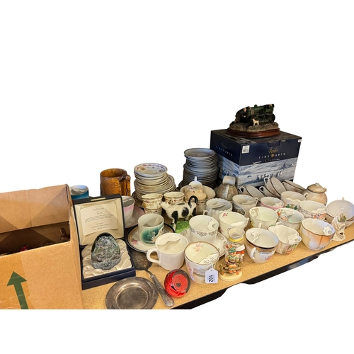 102 - Border Fine Arts 'Starts First Time' boxed, Eggshell teaware, collection of shaving mugs, Caithness ... 