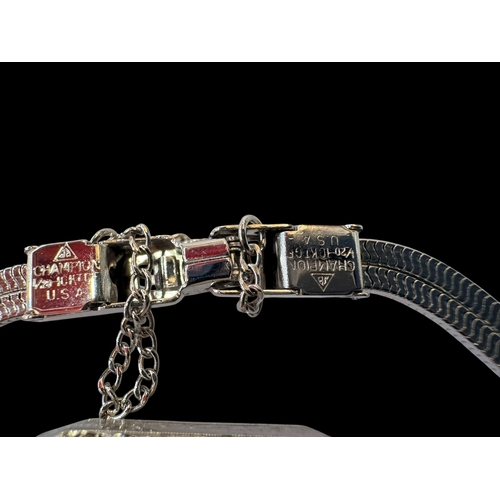 148 - 1920's platinum and diamond cocktail watch with sapphire mounted crown.