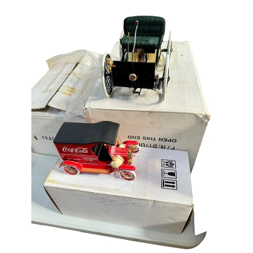 70 - Five Franklin Mint model T Fords including Colt and Jack Daniels delivery trucks, Police Department ... 