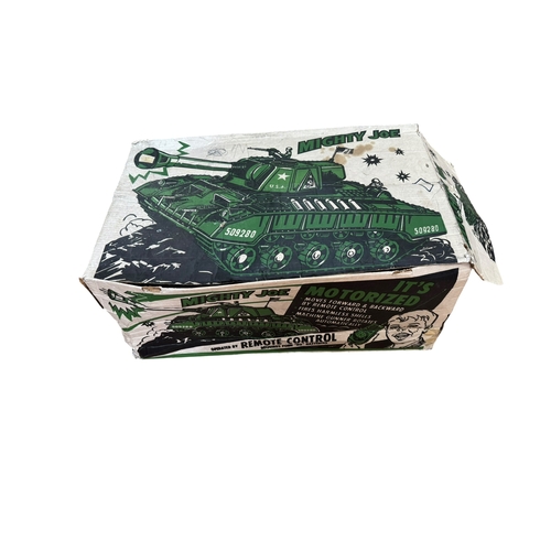 74 - Topper Mighty Joe remote control tank, boxed.