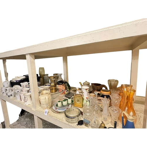 83 - Royal Doulton Walrus & Carpet character jug, assorted glass and china, etc.