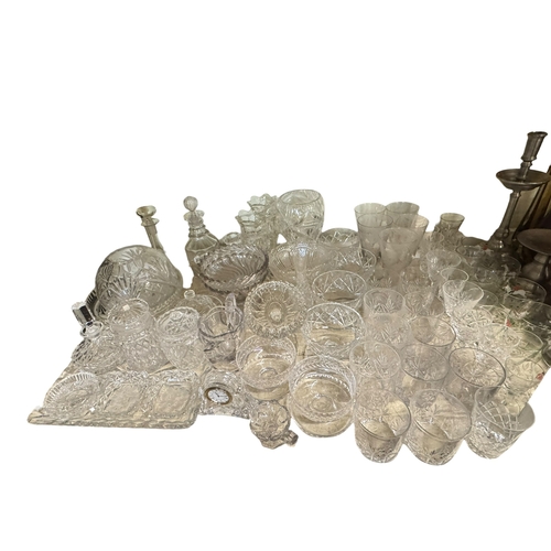 87 - Wood bowls, assorted pewter, collection of glassware, pictures, etc.