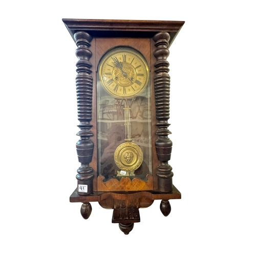 91 - Wall clocks, oak mantle clock, anniversary clock, eight day timepiece case, kukri knife, projector, ... 