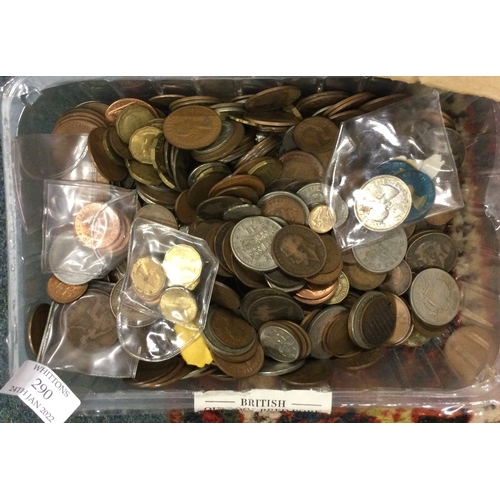 290 - A quantity of old coins.