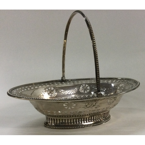 124 - A good George III pierced silver basket engraved with swags. London 1783. By William Laver. Approx. ... 