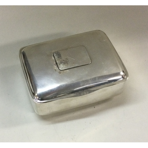 143 - A large silver hinged top soap box. Birmingham 1939. By Martin Hall & Co. Approx. 103 grams. Est. £1... 