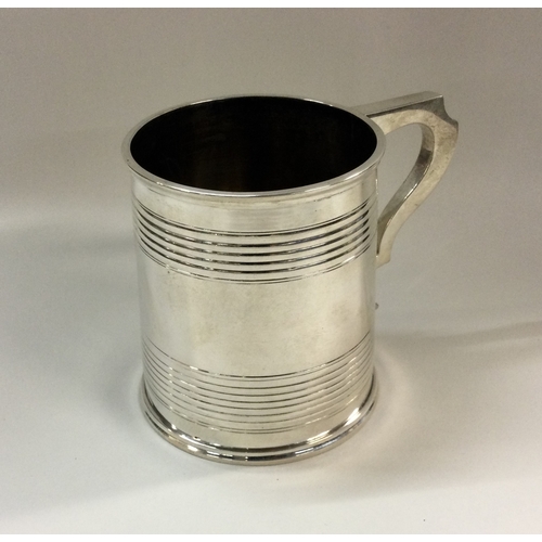 150 - A heavy Victorian silver half fluted christening cup. London 1871. By TW. Approx. 165 grams. Est. £1... 