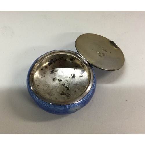 161 - A heavy silver and enamelled box bearing import marks. Approx. 46 grams. Est. £80 - £120.