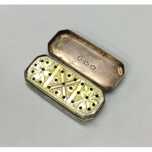 17 - A large Georgian silver vinaigrette. Birmingham. By Joseph Wilmore. Approx. 11 grams. Est. £100 - £1... 