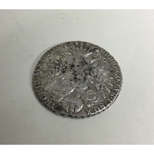 427 - A German silver coin dated 1780. Approx. 24 grams. Est. £30 - £40.