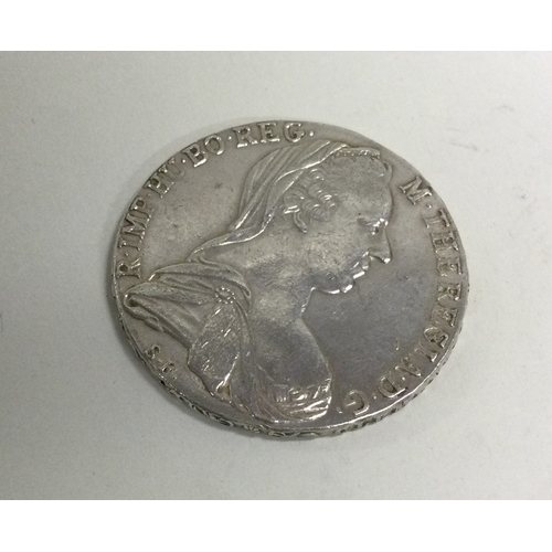 428 - A German silver coin dated 1780. Approx. 24 grams. Est. £30 - £40.