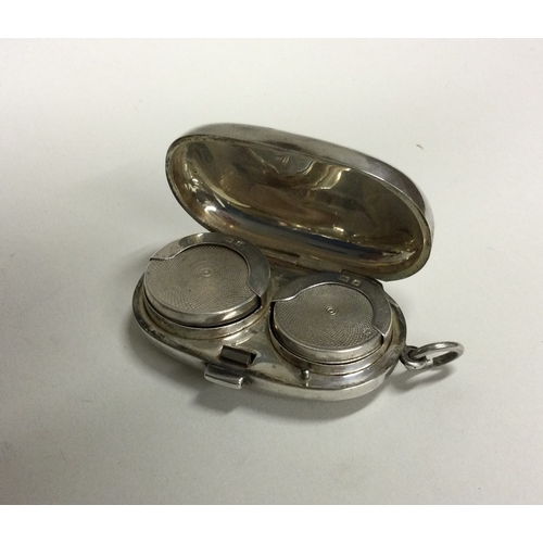 442 - A plain silver double sovereign case. Birmingham. By JH. Approx. 24 grams. Est. £70 - £80.