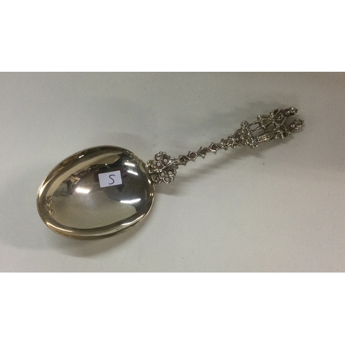 5 - A 19th Century Dutch silver spoon. Approx. 58 grams. Est. £45 - £50.