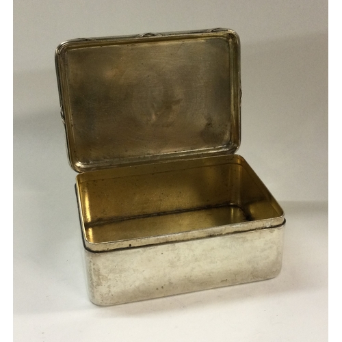 513 - A 19th Century French silver hinged top snuff box. Approx. 186 grams. Est. £120 - £150.