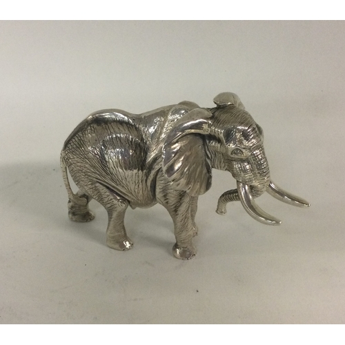 96 - PATRICK MAVROS: A good heavy cast figure of an elephant. Punched to base. Approx. 426 grams. Est. £1... 